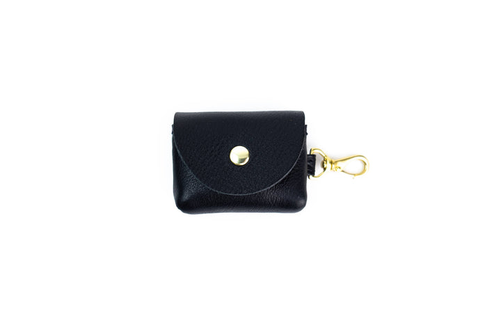 Black Leather Airpod Case