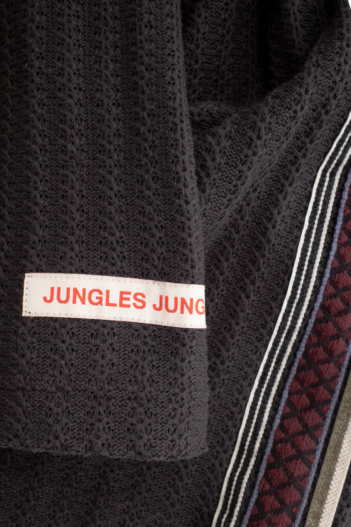 Black Triple Tape Knit