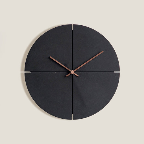 Black Wood Wall Clock