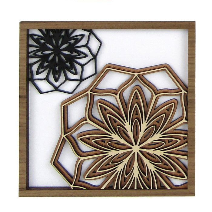 Blooming Mandalas Layered Wall Art, Frame 1 of 4