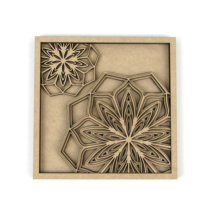 Blooming Mandalas Layered Wall Art, Frame 1 of 4