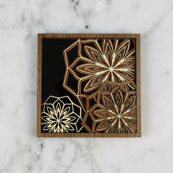Blooming Mandalas Layered Wall Art, Frame 1 of 4