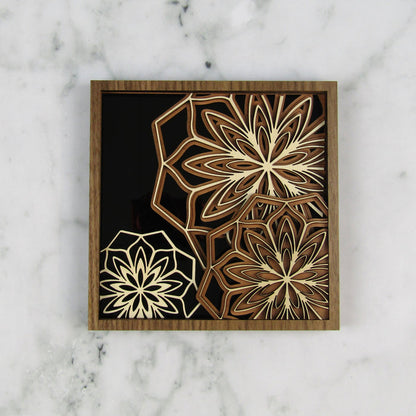 Blooming Mandalas Layered Wall Art, Frame 1 of 4