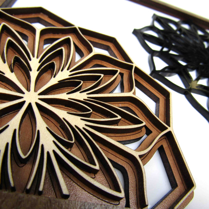 Blooming Mandalas Layered Wall Art, Frame 2 of 4