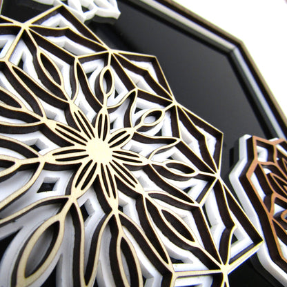 Blooming Mandalas Layered Wall Art, Frame 4 of 4