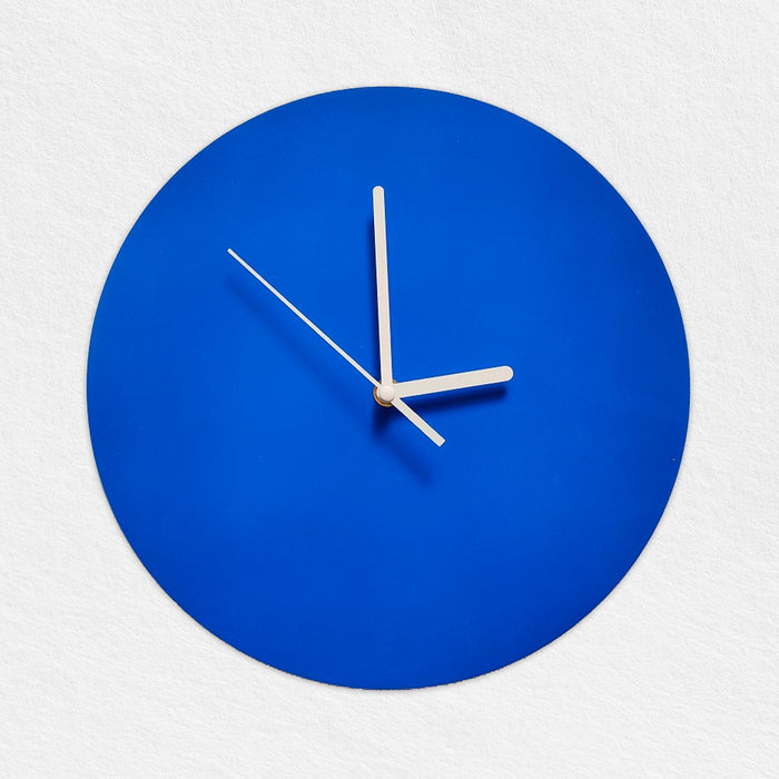 Blue Round Wall Clock