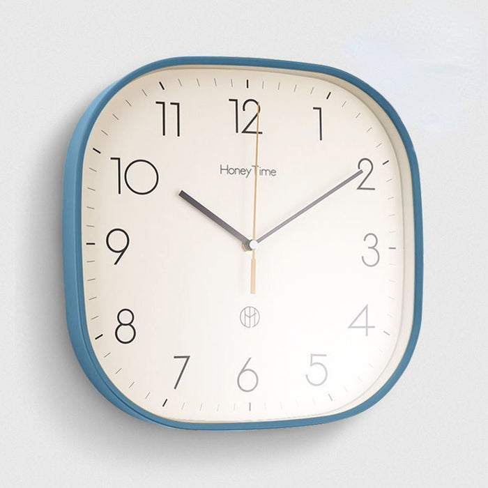 Blue Square Wall Clock