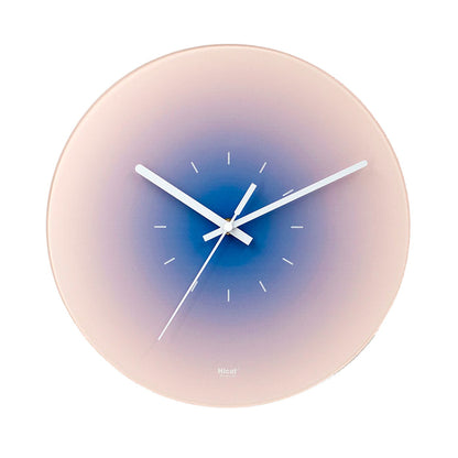 Blue Sunset Line Wall Clock