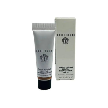 Bobbi Brown Vitamin Enriched Skin Tint SPF 15 tube and box, 0.24 fl oz, deep shade.