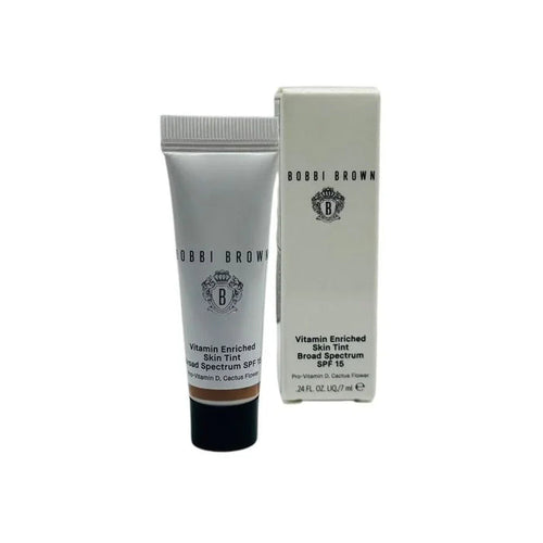 Bobbi Brown Vitamin Enriched Skin Tint SPF 15 tube and box, 0.24 fl oz, deep shade.