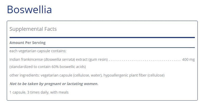 Boswellia 60 capsules by Pure Encapsulations