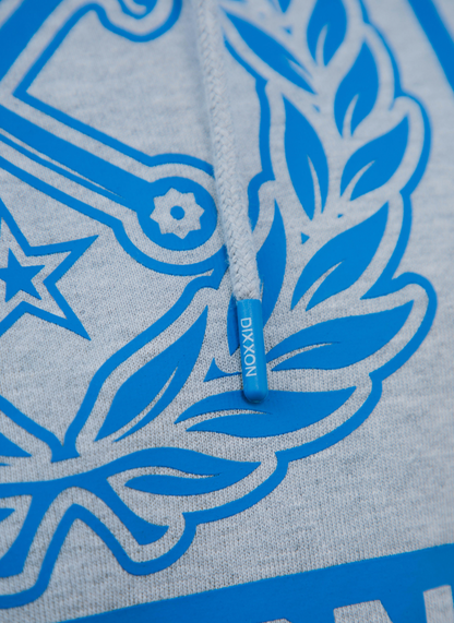 Box Crest Hood -  Blue/Grey