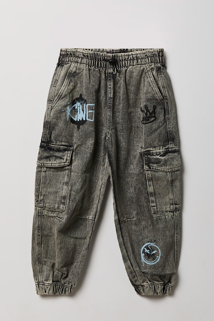 Boys Graffiti Denim Jogger