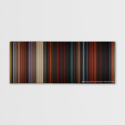 Brave color palette canvas print: thousands of thin vertical stripes of color