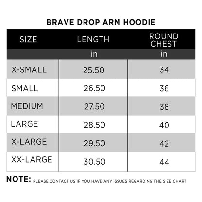 Brave Drop Arm Hoodie - IRONGEAR Fitness
