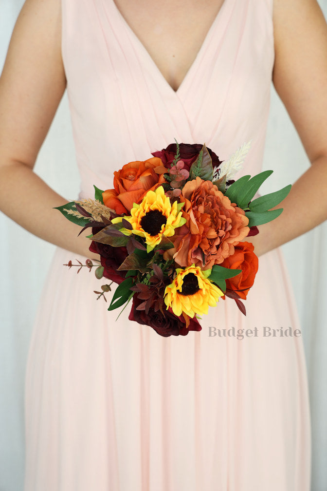 Bridal Wedding Bouquet with Sunflowers - $65.00 | Topaz Collection