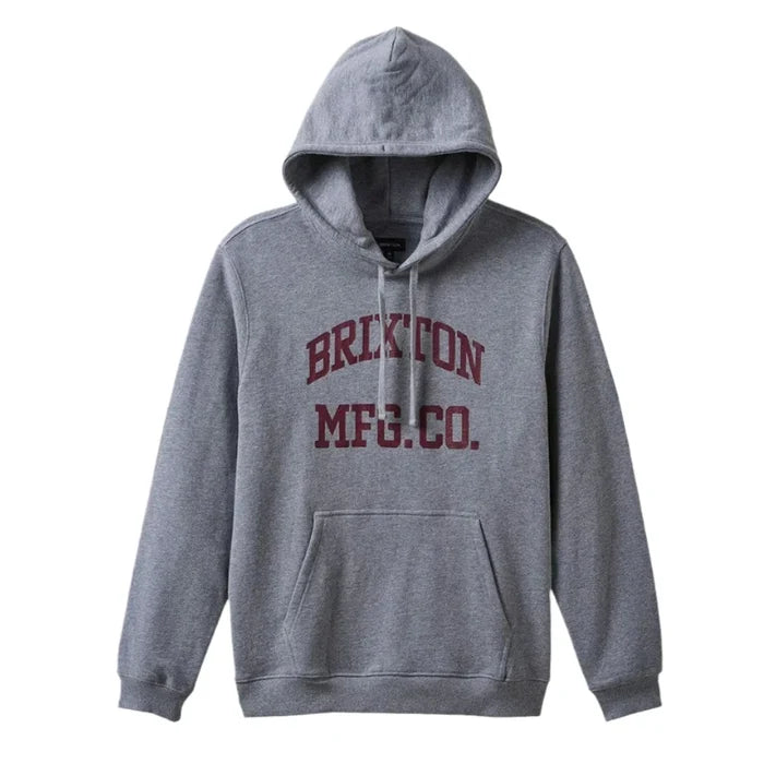 Brixton Varsity Broken in Hoodie Heather Grey