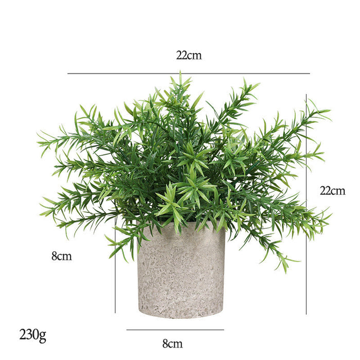 Bulk 7" Mini Potted Greenery Plants Artificial Eucalyptus Plants in Vase Wholesale
