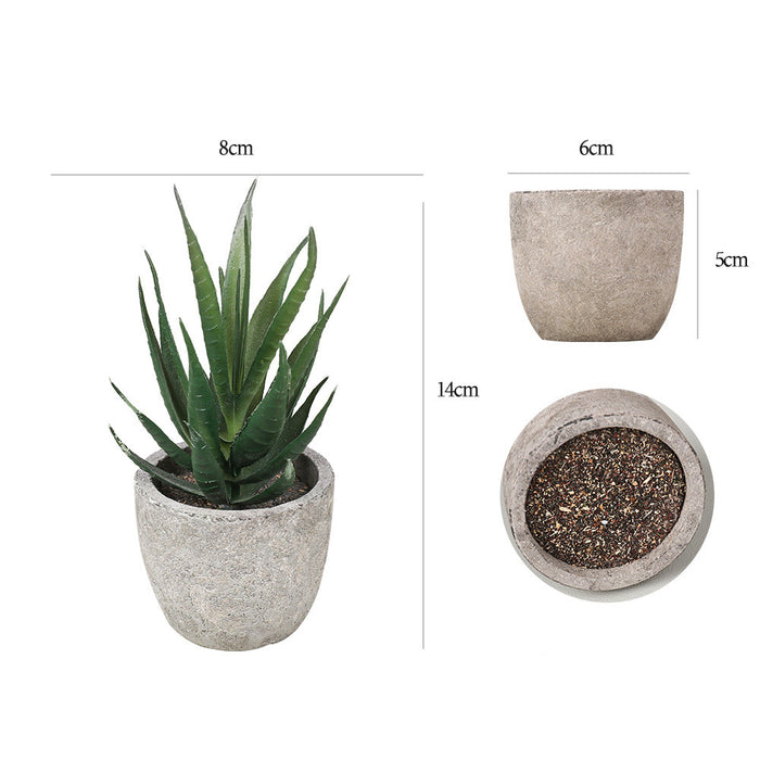 Bulk Mini Artificial Succulents Potted Greenery in Vase Decoration Wholesale