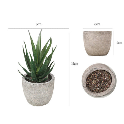 Bulk Mini Artificial Succulents Potted Greenery in Vase Decoration Wholesale