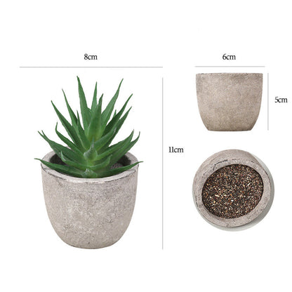 Bulk Mini Artificial Succulents Potted Greenery in Vase Decoration Wholesale