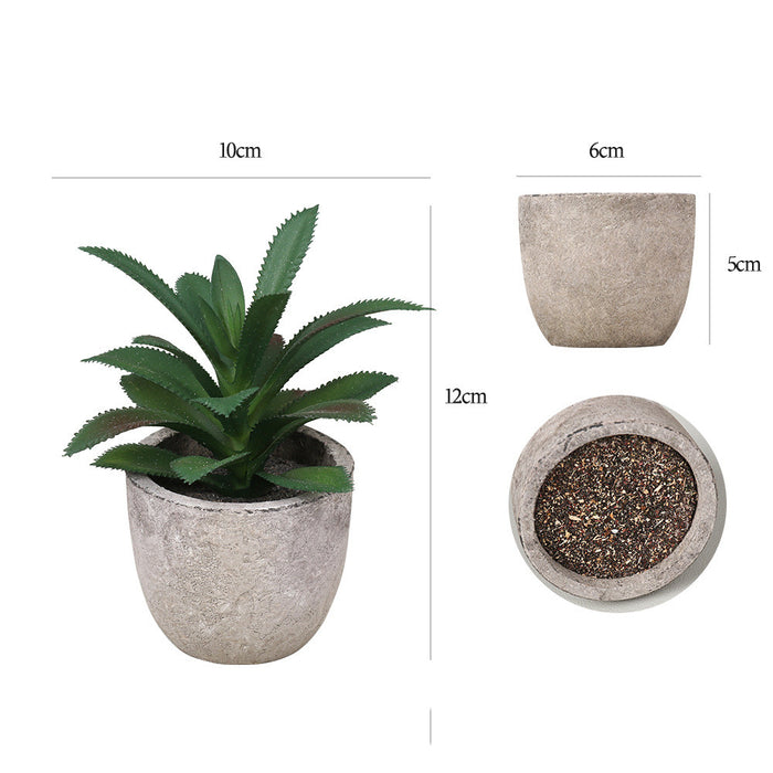 Bulk Mini Artificial Succulents Potted Greenery in Vase Decoration Wholesale