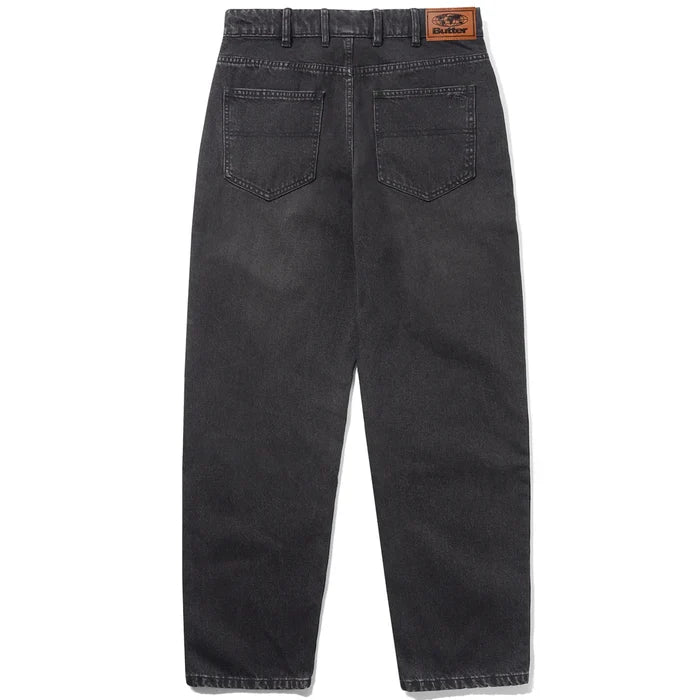 Butter Goods Straight Leg Denim Jeans Tinted Black