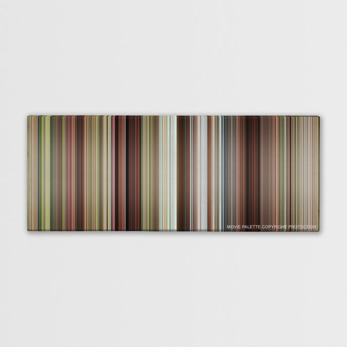 Caddyshack color palette canvas print: thousands of thin vertical stripes of color