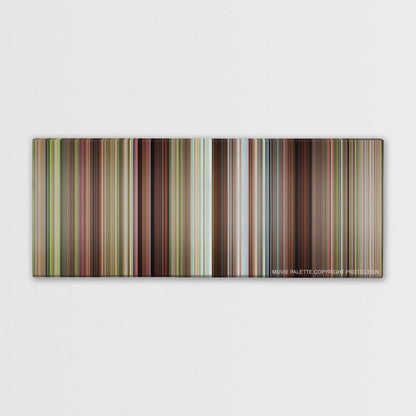 Caddyshack color palette canvas print: thousands of thin vertical stripes of color