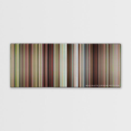 Caddyshack color palette canvas print: thousands of thin vertical stripes of color