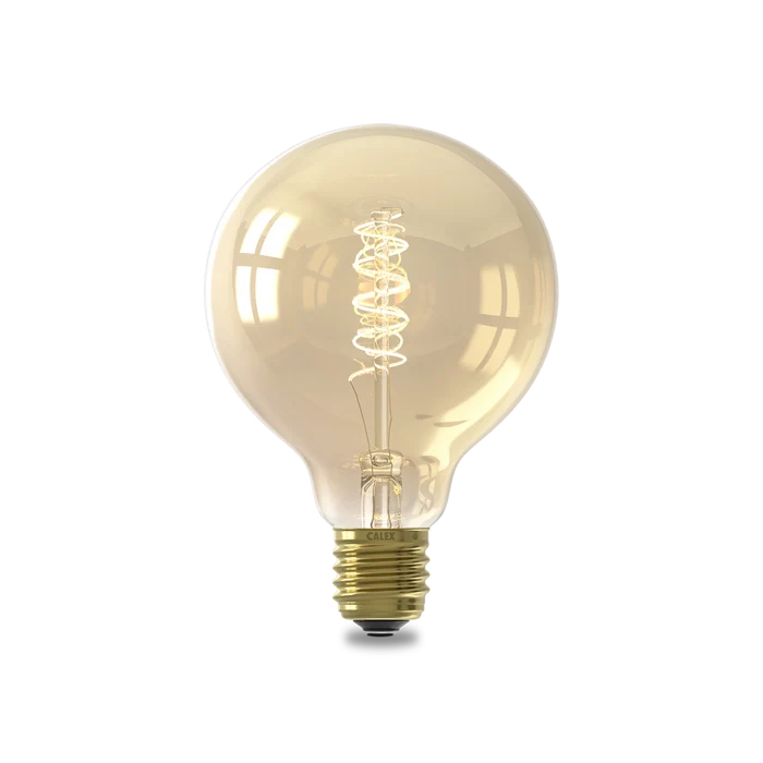 Calex Flex Filament LED Lamp - E27 - G95 - Gold
