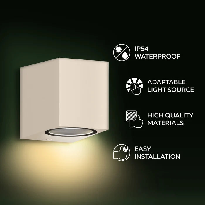 Calex Sanremo Wall Light Downlight - GU10 - Sand