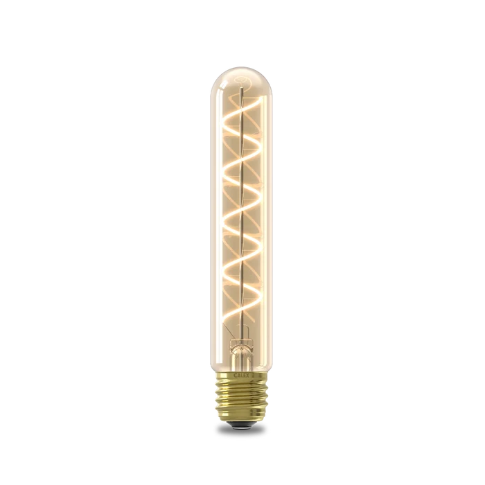 Calex Spiral Filament LED Lamp - E27 - T32 - Gold