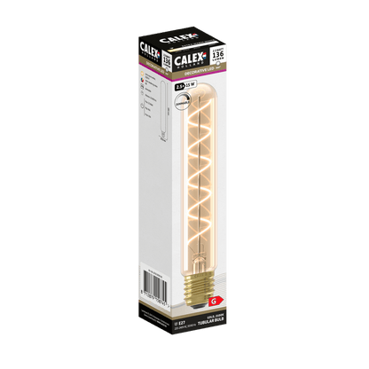 Calex Spiral Filament LED Lamp - E27 - T32 - Gold