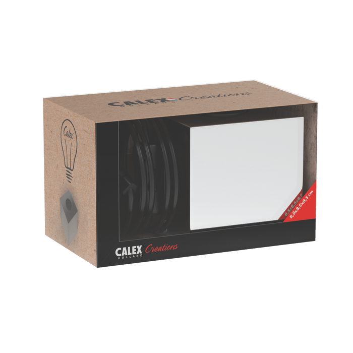 Calex Table Lamp Square - E27 - Silver - Excl. light source