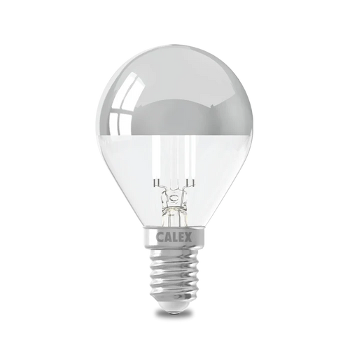Calex Top Mirror Bulb - E14 - Filament - P45 - Chrome