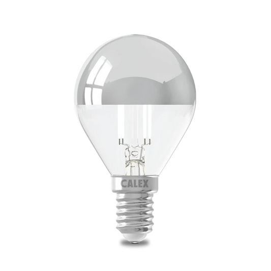 Calex Top Mirror Bulb - E14 - Filament - P45 - Chrome