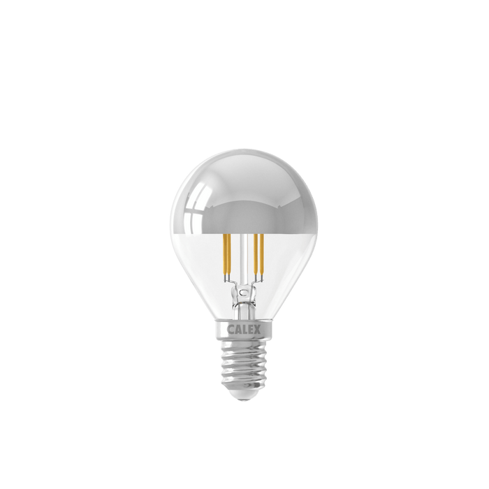 Calex Top Mirror Bulb - E14 - Filament - P45 - Chrome