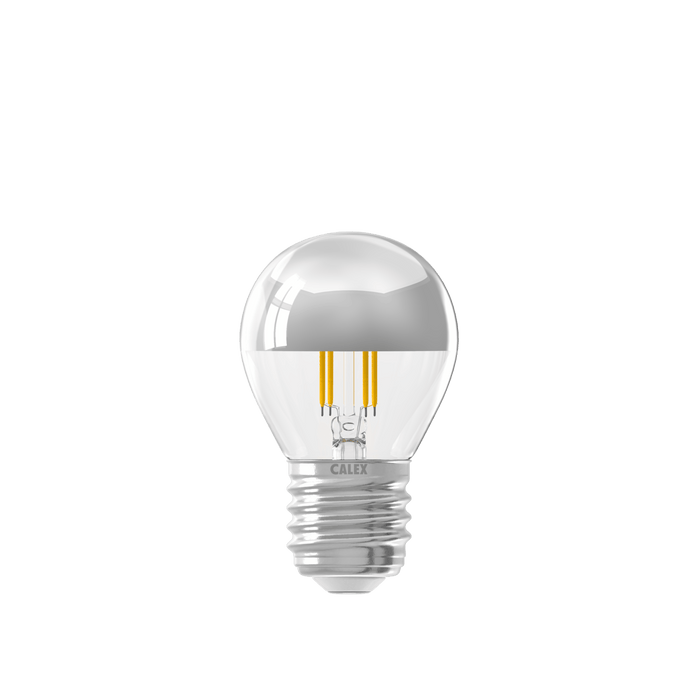 Calex Top Mirror Bulb - E27 - Filament - P45 - Chrome