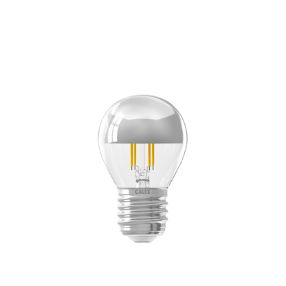 Calex Top Mirror Bulb - E27 - Filament - P45 - Chrome
