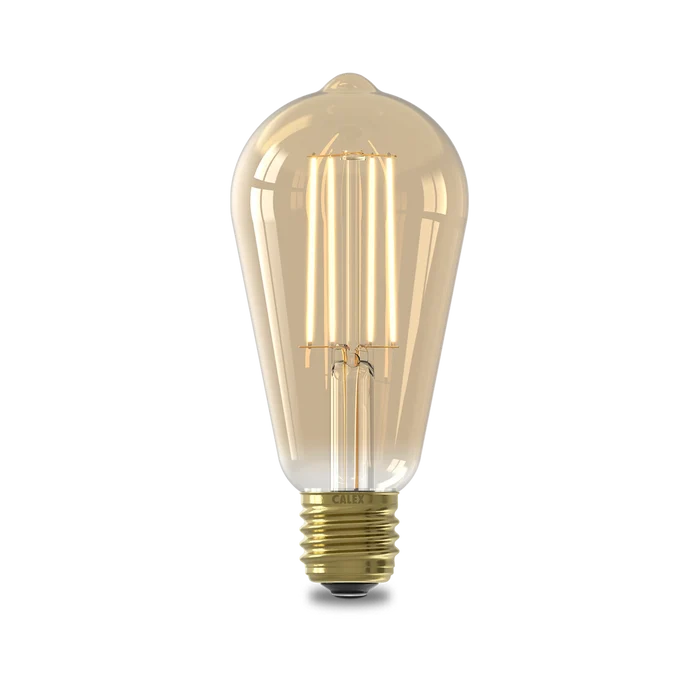 Calex Warm Filament LED Lamp - E27 - ST64 - Gold