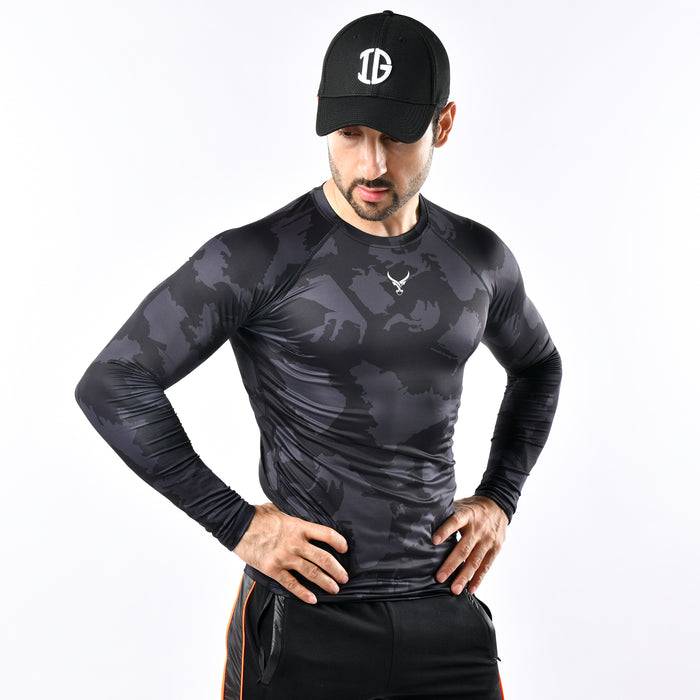 Camo Compression Long Sleeve Tee - IRONGEAR Fitness