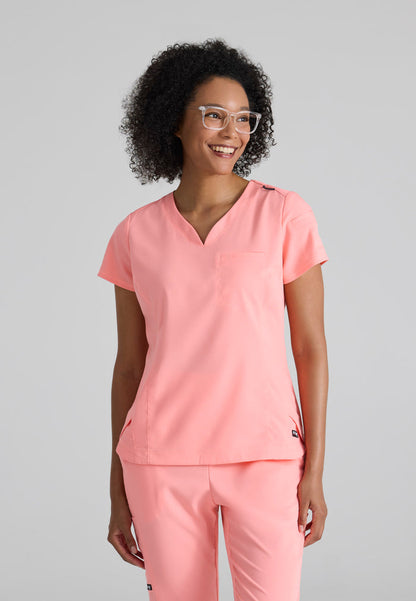 Capri Tuck-in Top - Bright Papaya - Grey's Anatomy Scrubs