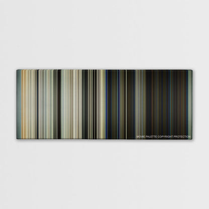 Captain Phillips color palette canvas print: thousands of thin vertical stripes of color