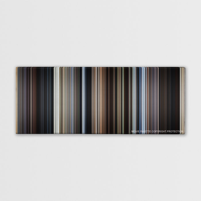 Cast Away color palette canvas print: thousands of thin vertical stripes of color