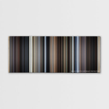 Cast Away color palette canvas print: thousands of thin vertical stripes of color