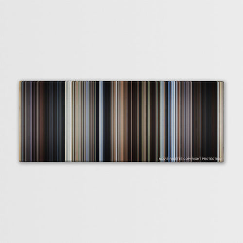 Cast Away color palette canvas print: thousands of thin vertical stripes of color