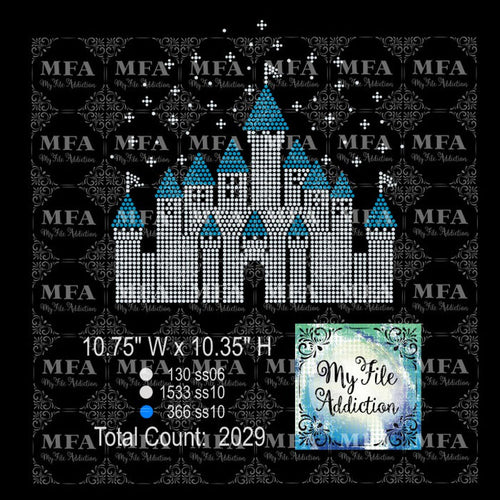 Castle Large Rhinestone Digital Download File