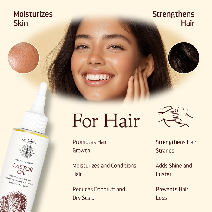 Castor Oil - 100% Cold Pressed Oil 200ml