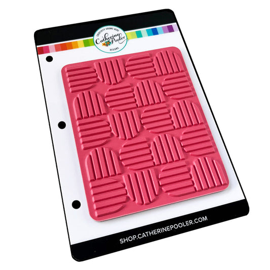 Catherine Pooler - Background Stamp - Line Dance. Step one, two, three...the Line Dance Background Stamp is such a fun geometric pattern. Use this stamp as a great background to your next card. Available at Embellish Away located in Bowmanville Ontario Canada.